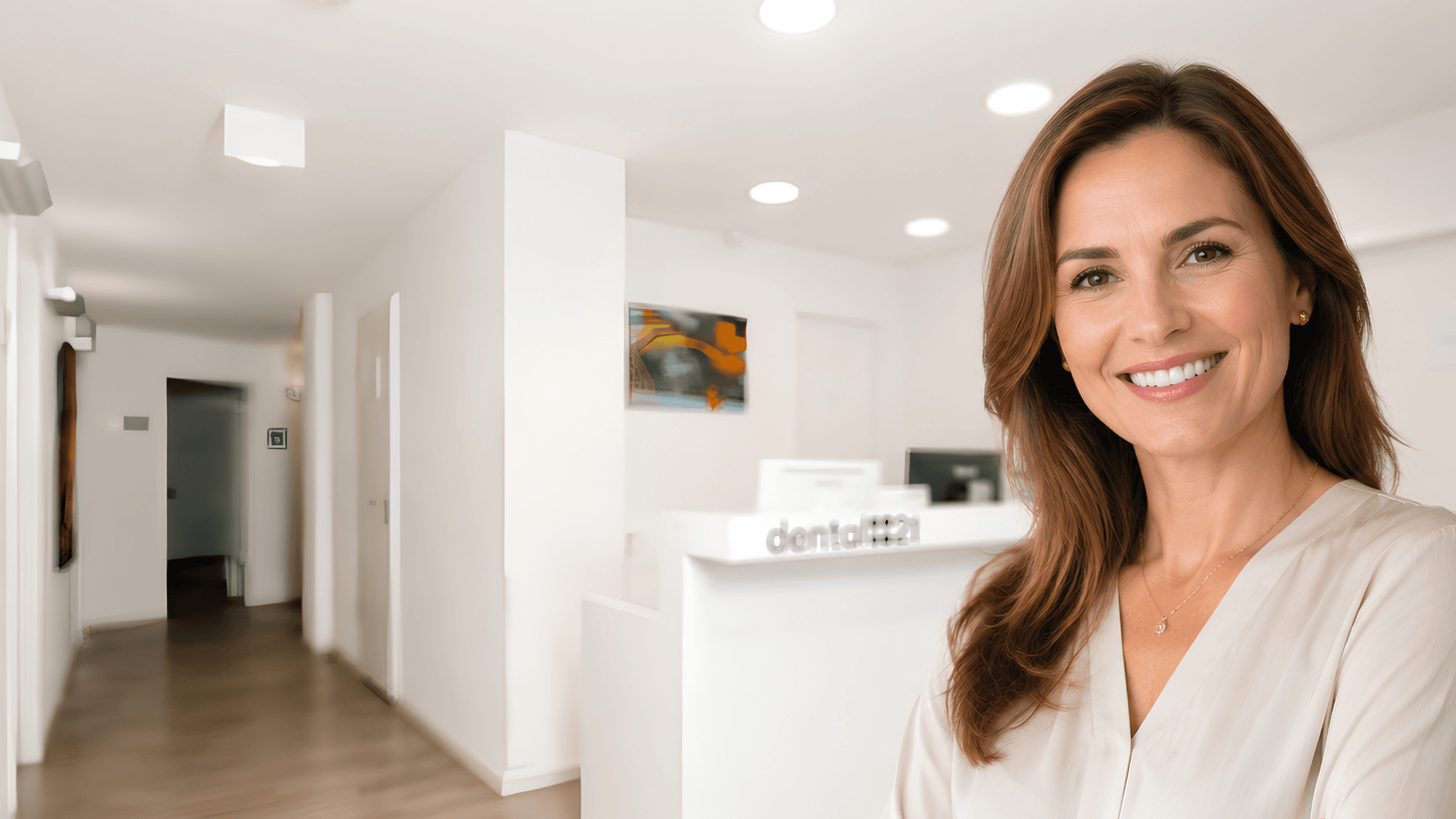 happy woman smiling